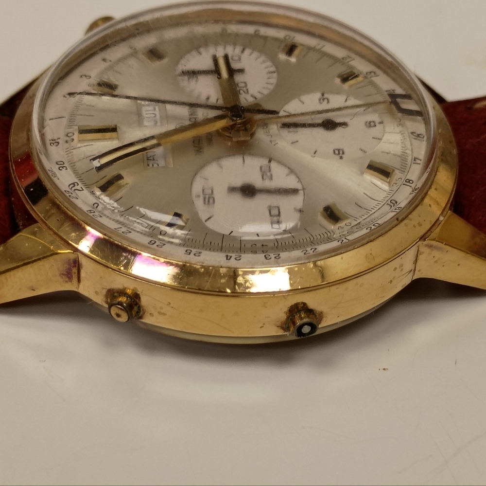 Jumbo WAKMANN Triple Date Chronograph Valjoux Watch - Picture 14 of 16